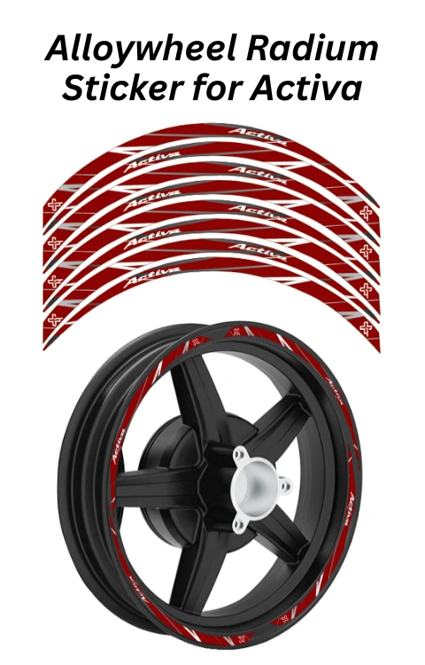 Alloy Wheel Radium Sticker for Activa | Printed In Premium Radium with FPF (Fade Protection Film), Waterproof, Precut Sticker, Pack Of 1